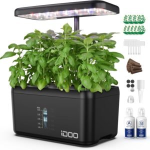 idoo smart indoor garden | 8 pods hydrokultur system mit led wachstumslicht & automatischer zeitschaltuhr