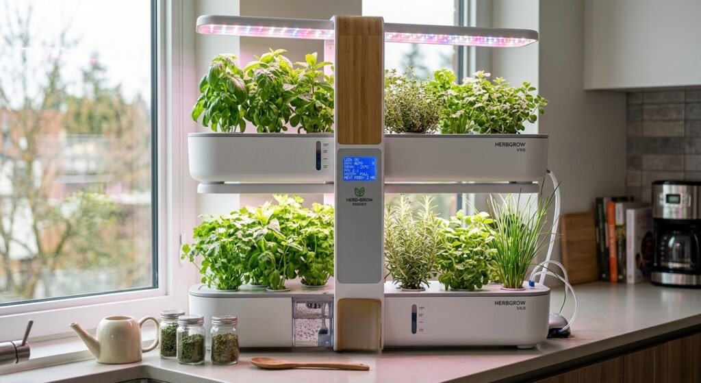 indoor herb garden led · hydroponic home garden · smart plant growing
