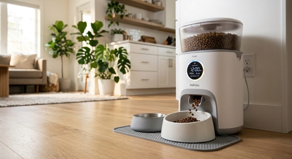 modern pet feeder · smart pet accessory · pet bowl minimalist